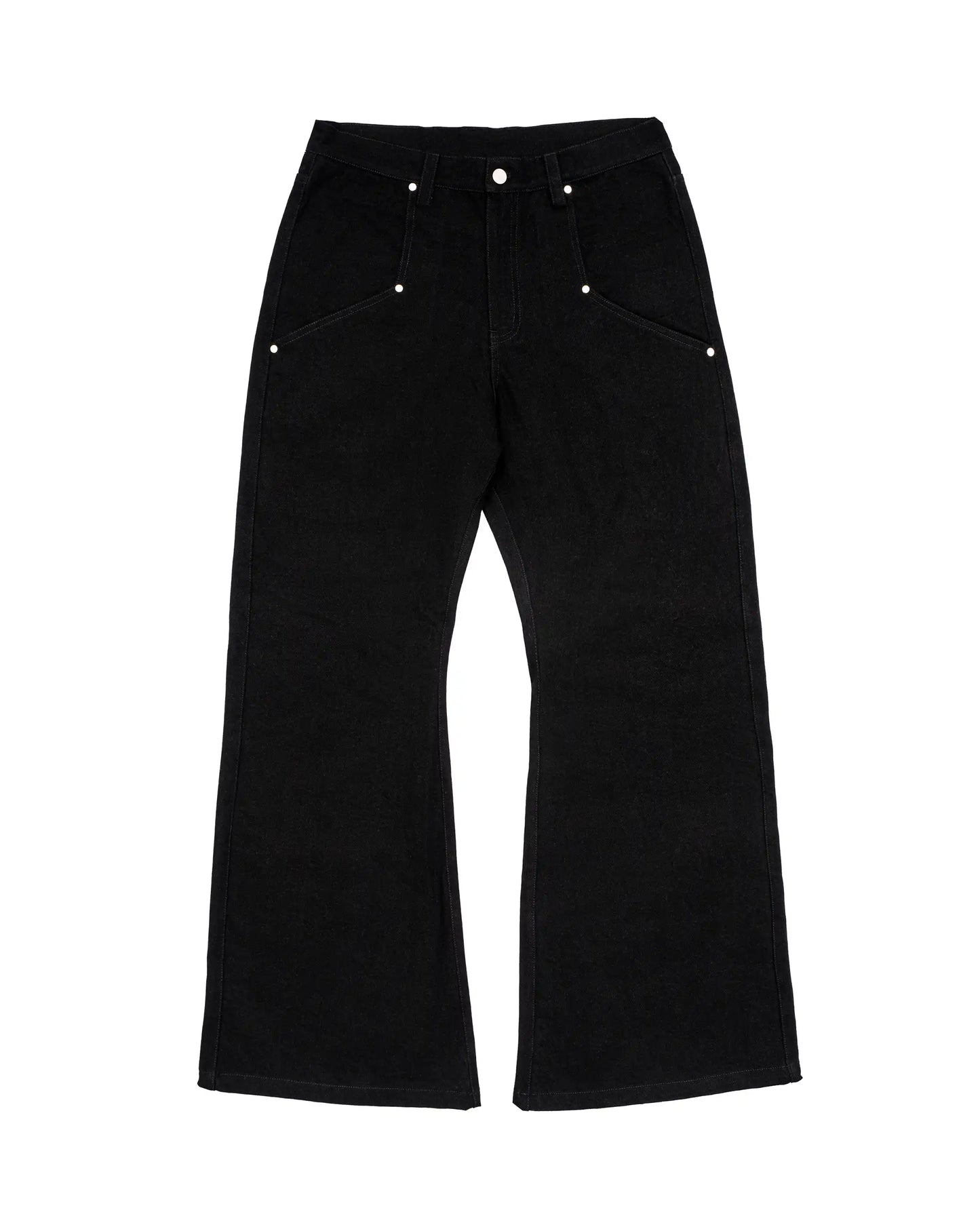 Black Studded Flared Jeans V2