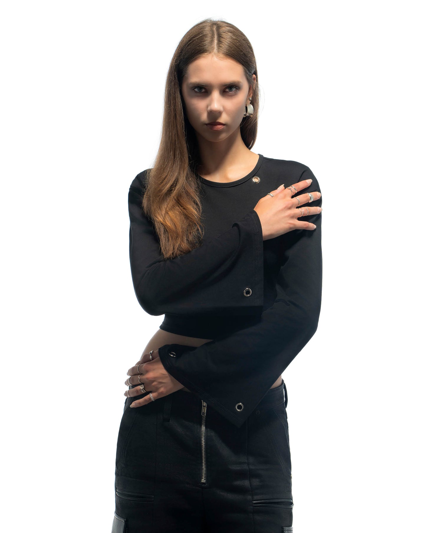 Black Studded Croptop