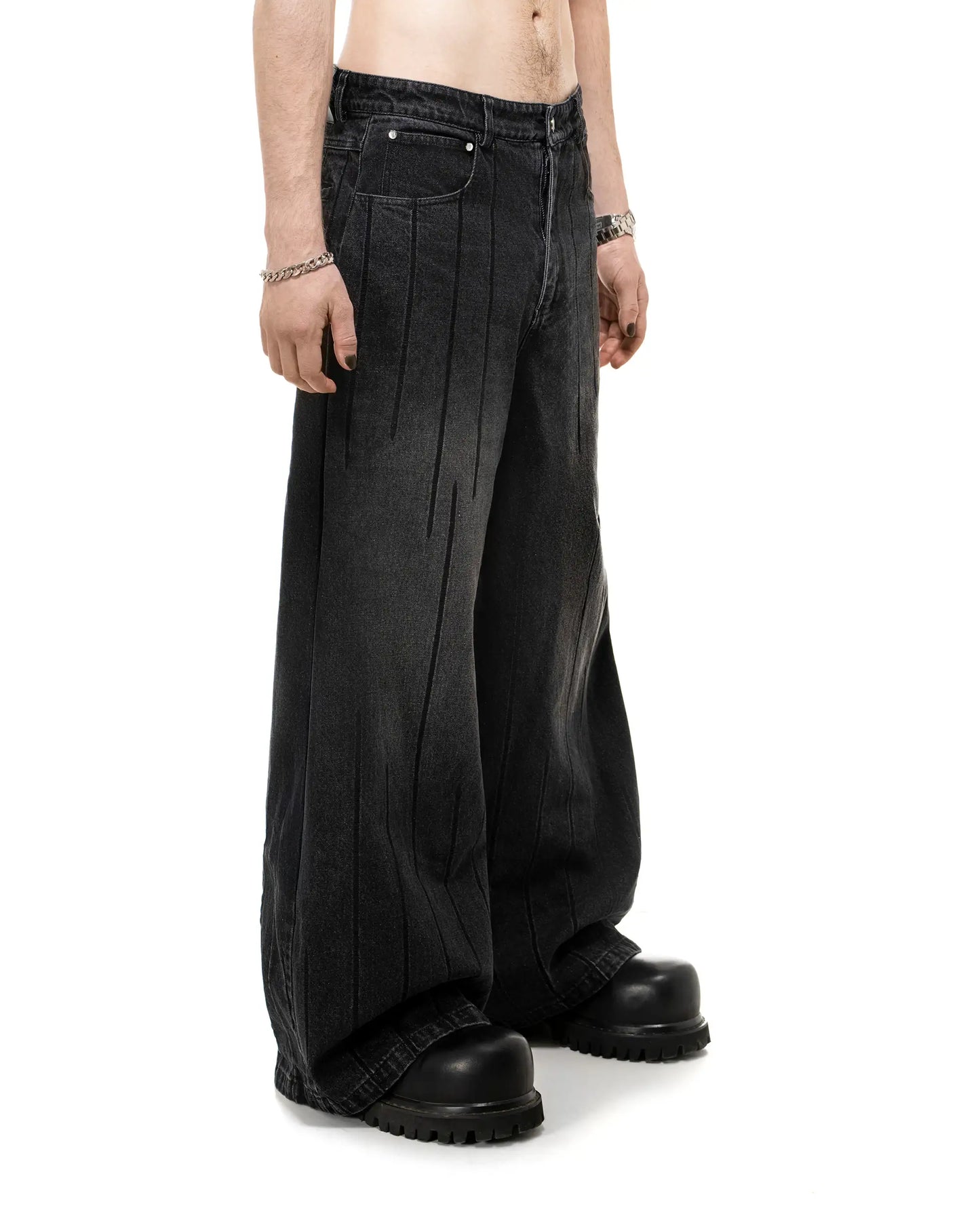 Baggy Stripe Jeans