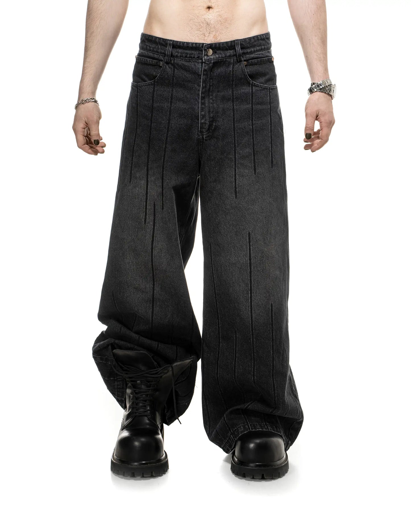Baggy Stripe Jeans