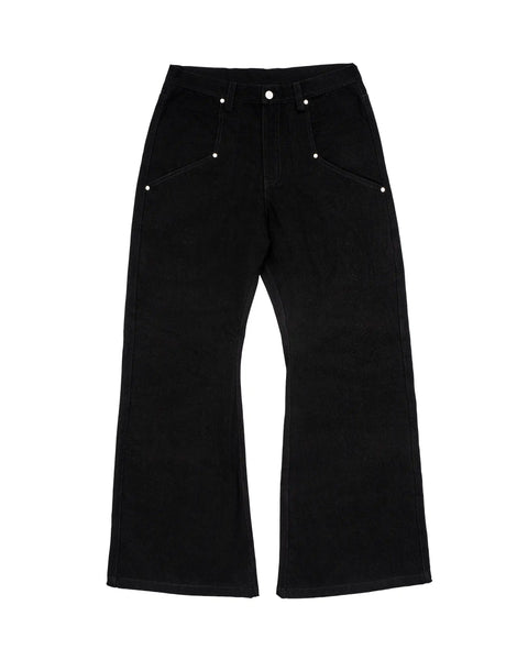パンツ 00s gimmick pockets black flare denimY2K 208779B1-359F-4942-9222-