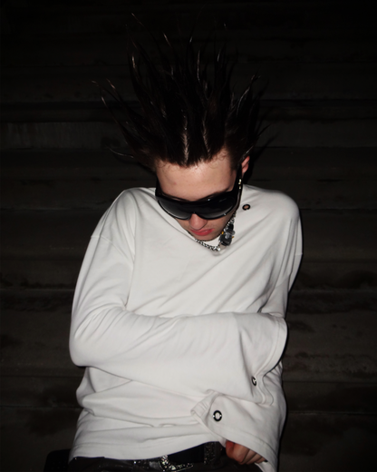 White Studded Sweatshirt