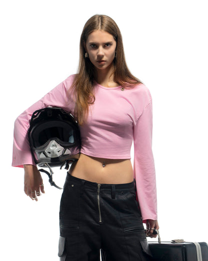 Pink Studded Croptop