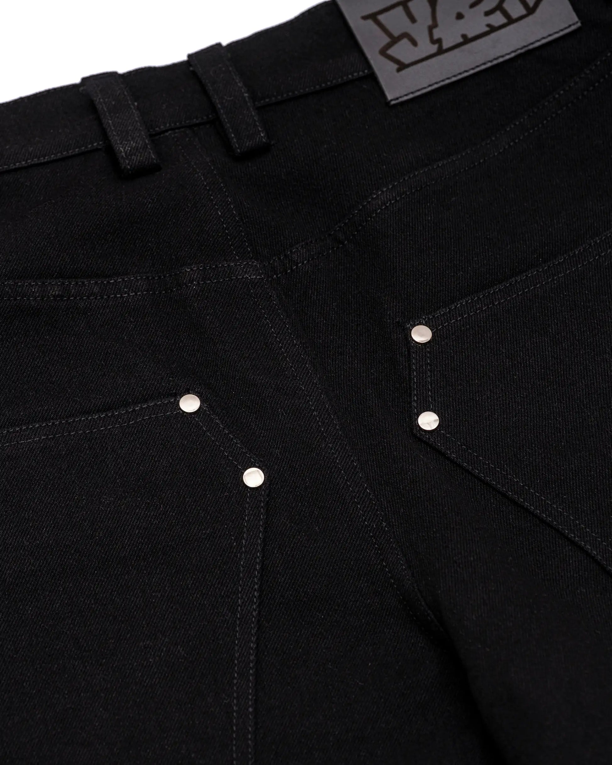 Black Studded Flared Jeans V2 – YARIK Black Studded Flared Jeans V2 – YARIK