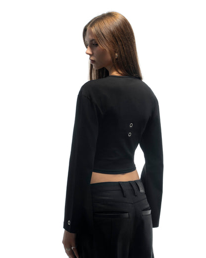 Black Studded Croptop