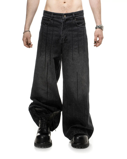 Baggy Stripe Jeans