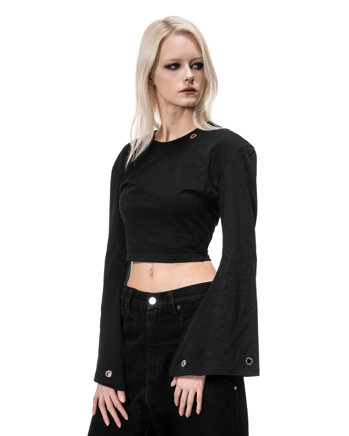 Black Studded Croptop