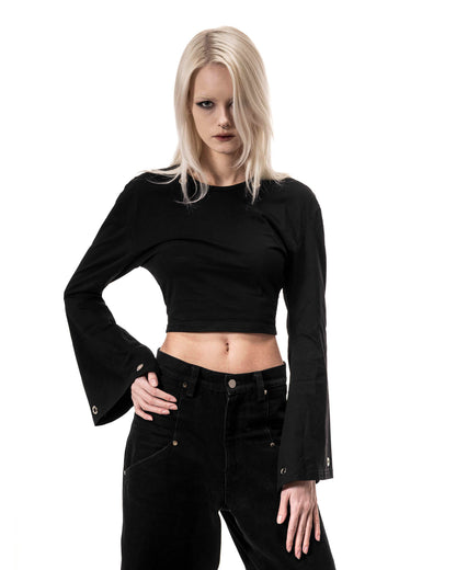 Black Studded Croptop